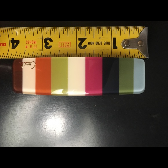 BRAND NEW-Coach Multi-Color Stripe Hair Clips - Picture 9 of 9